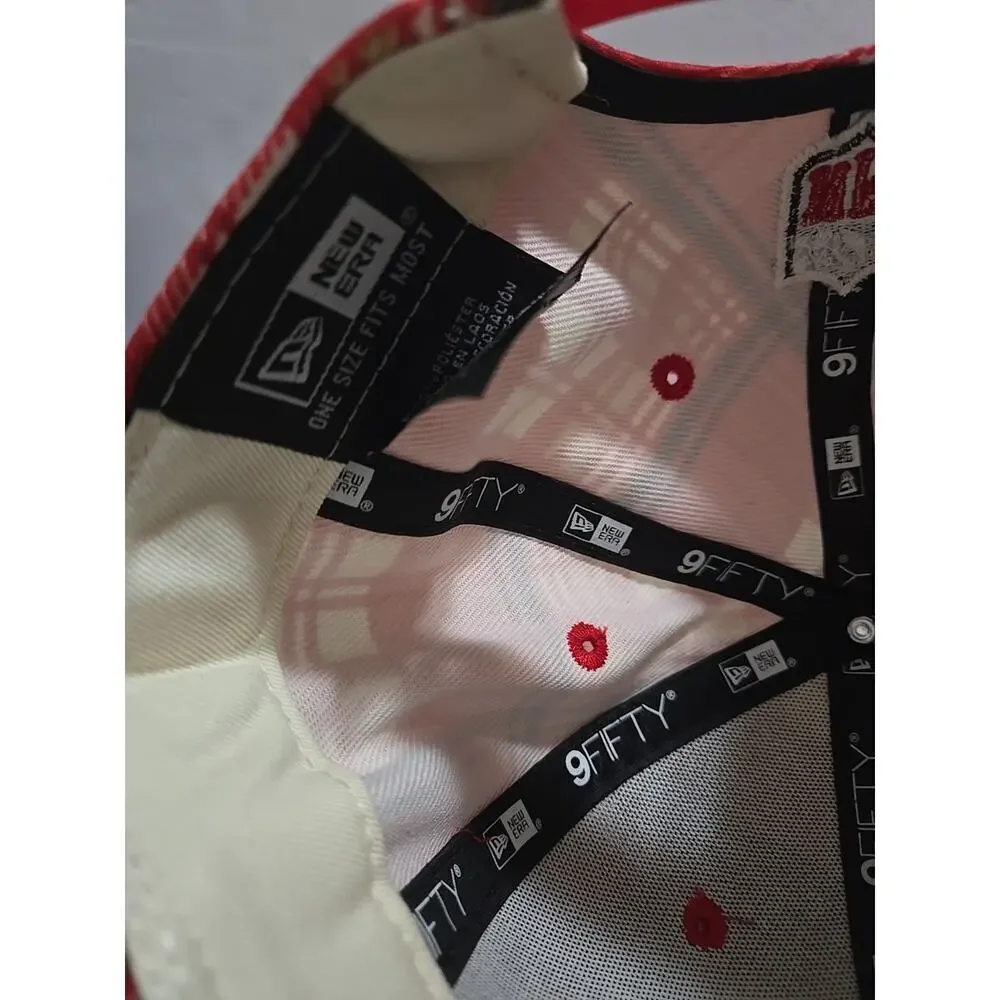 San Francisco 49ers NFL team snapback hat NEW Flannel Red - Picture 8 of 9